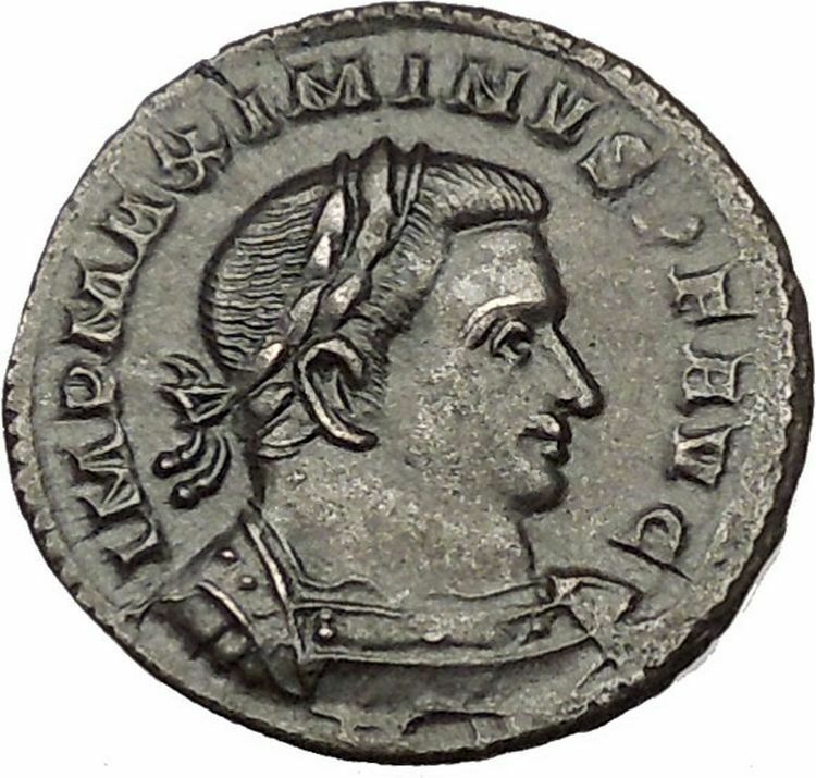 Maximinus II 'Daia' 310AD Ancient Roman Coin Genius Cult Protection i53325