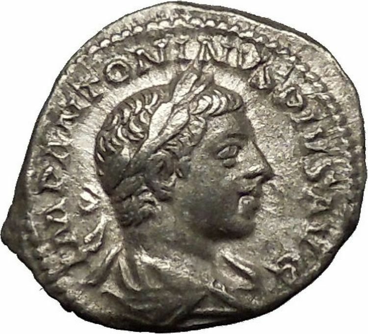 Elagabalus Bisexual Emperor 220AD Silver Ancient Roman Coin Victory i53212