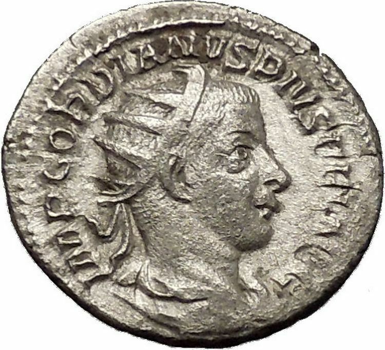 Gordian III 241AD Silver Authentic Ancient Roman Coin Zeus Jupiter Cult i53193