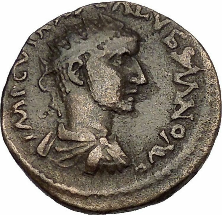 VOLUSIAN 251AD Antioch in Pisidia Vexillum Legionary Eagle Roman Coin i53244