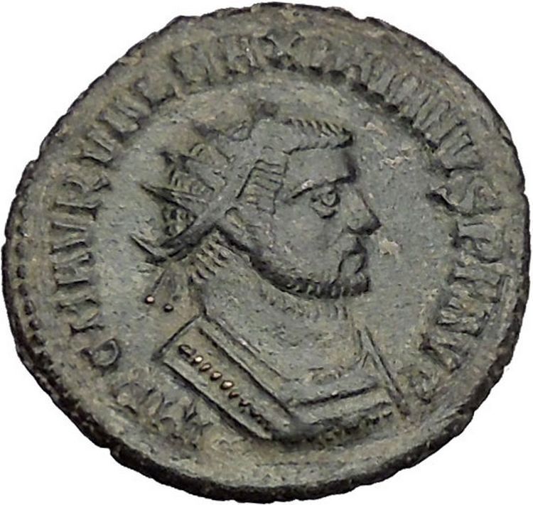 Maximian Antioch Ancient Roman Coin Hercules gives Victory to Jupiter i51074