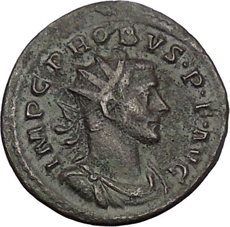 PROBUS 281AD Dotted legend Authentic Rare Ancient Roman Coin Minerva i51080