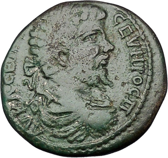 SEPTIMIUS SEVERUS 193AD Marcianopolis Tyche Luck Ancient Roman Coin i50914