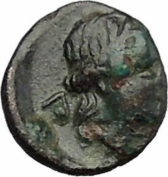 LARISSA PHRIKONIS in AEOLIS 400BC River-god Apollo Ancient Greek Coin i50528