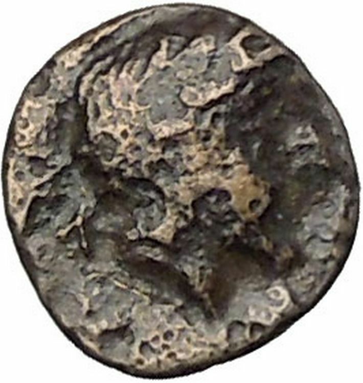 LARISSA PHRIKONIS in AEOLIS 400BC River-god Apollo Ancient Greek Coin i50530