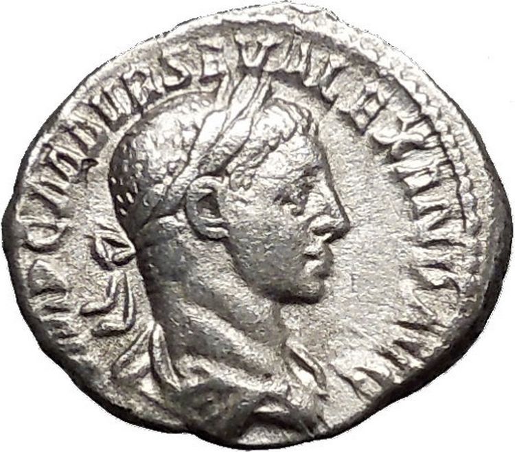 SEVERUS ALEXANDER 225AD Silver Ancient Roman Coin Jupiter Zeus Cult i49917