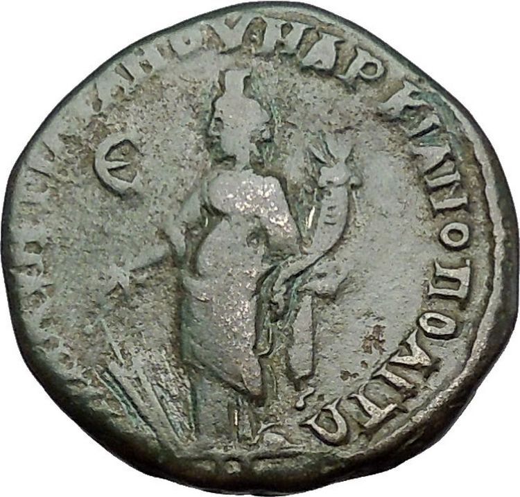 CARACALLA and JULIA DOMNA 198AD Marcianopolis Tyche Ancient Roman Coin i50891