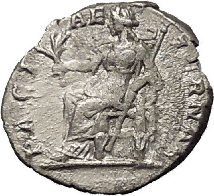 SEPTIMIUS SEVERUS 198AD Silver Rare Ancient Roman Coin PAX Peace Cult i50963