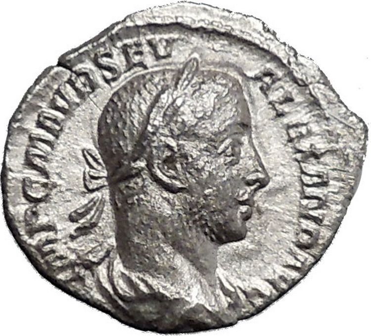 SEVERUS ALEXANDER 226AD Silver Ancient Roman Coin ANNONA Wealth i49860