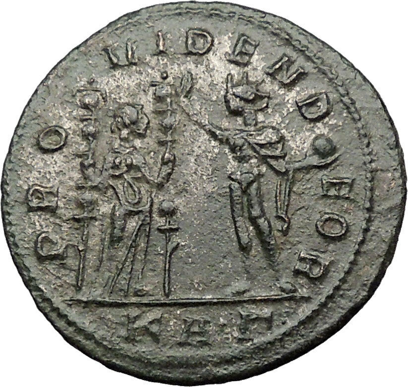 Tacitus 275AD Silvered Ancient Roman Coin Rare Fides Trust Sol Sun God i31362