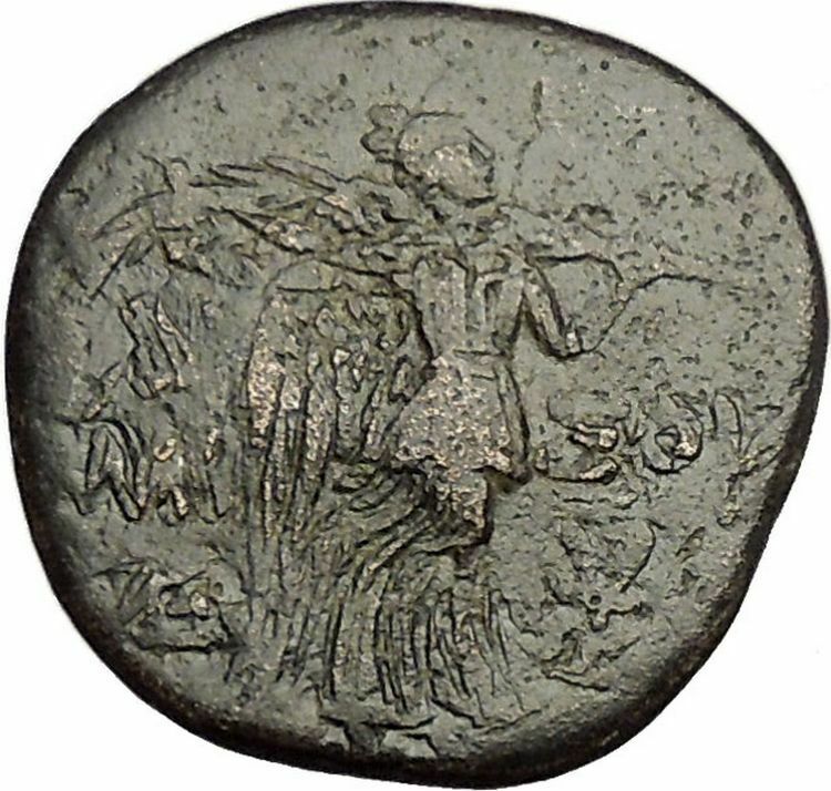 AMISOS in PONTUS MITHRADATES VI the GREAT Gorgon Aegis Nike Greek Coin i53941