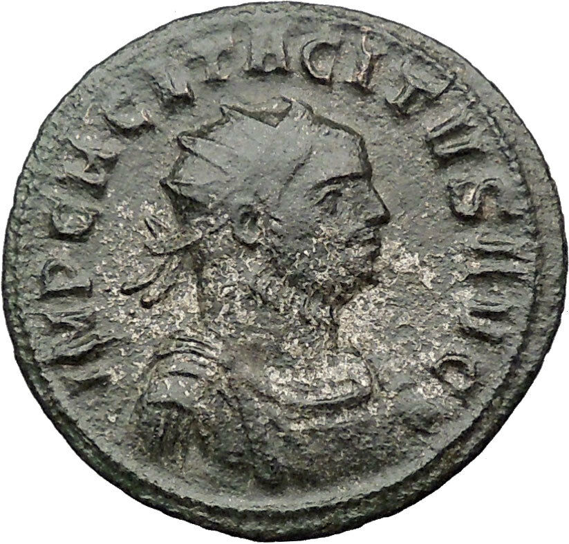 Tacitus 275AD Silvered Ancient Roman Coin Rare Fides Trust Sol Sun God i31362