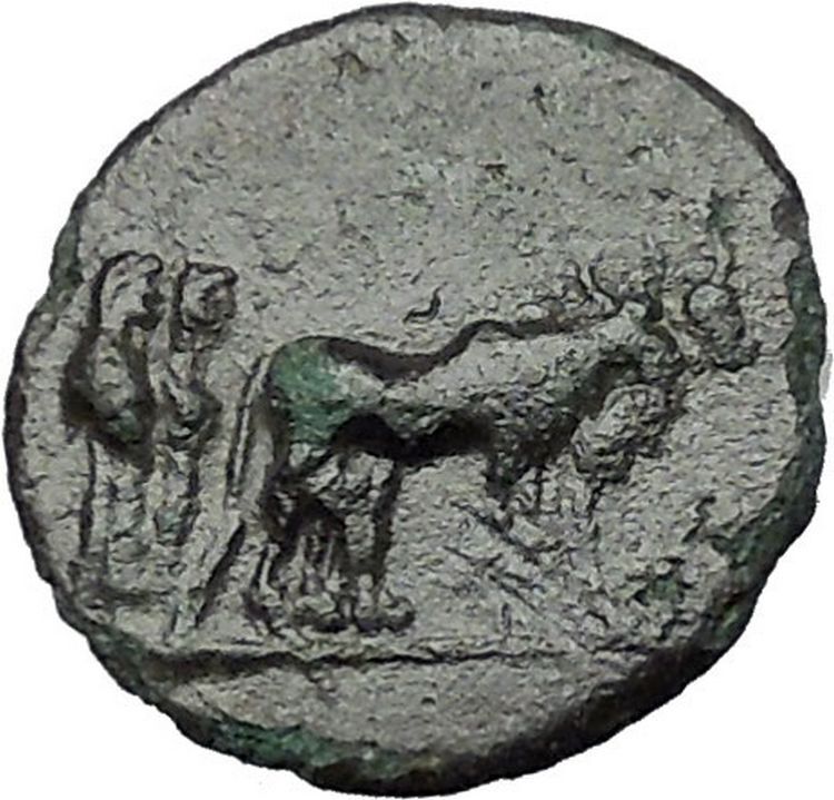 AUGUSTUS 27BC Philippi Macedonia Colonists Founding City Oxen Roman Coin i54440