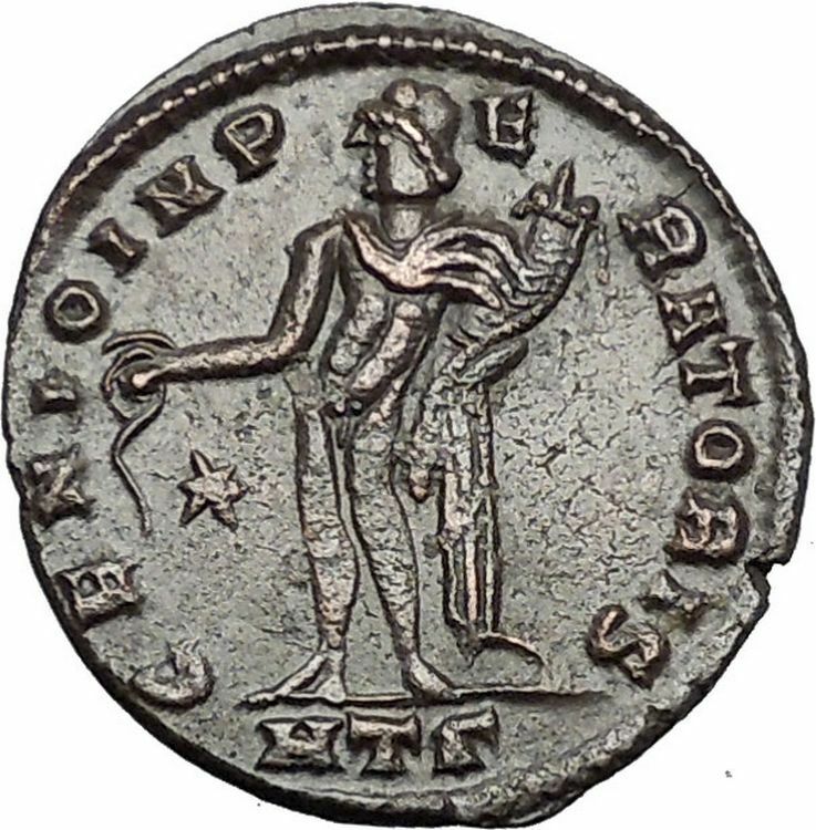 Galerius 308AD Large Rare Authentic Ancient Roman Coin Genius Cult i54432