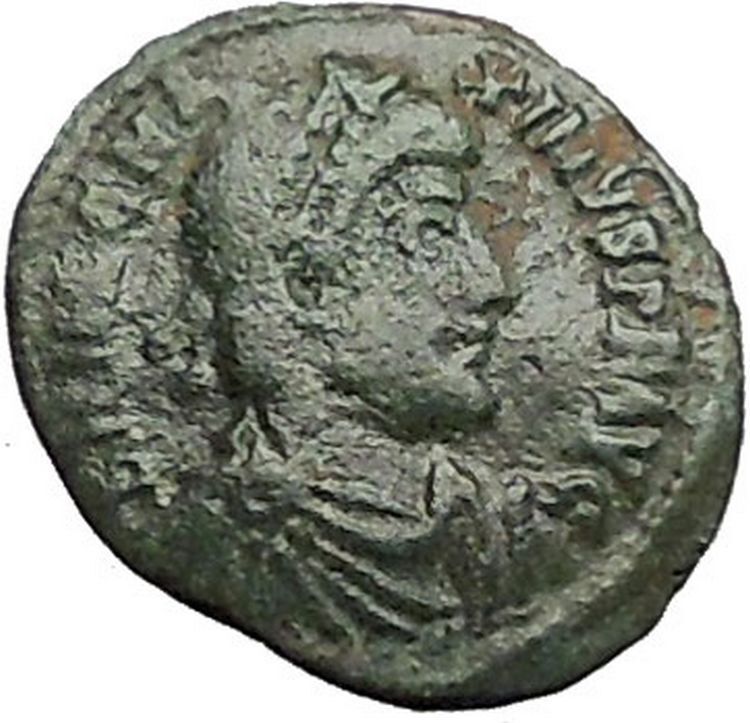 Magnus Maximus 383AD Authentic Ancient Roman Coin Military camp gate i55634