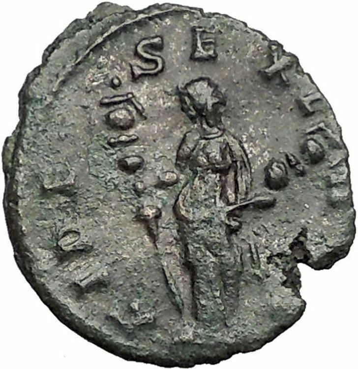 Claudius II Gothicus 268AD Rare Ancient Roman Coin Fides Trust Standard i55920