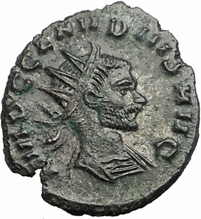 Claudius II Gothicus 268AD Rare Ancient Roman Coin Fides Trust Standard i55920