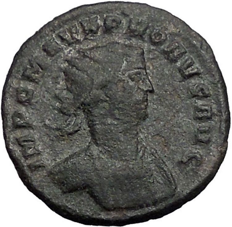 PROBUS 278AD LION with OX Legion Symbols Rare Original Ancient Roman Coin i55621