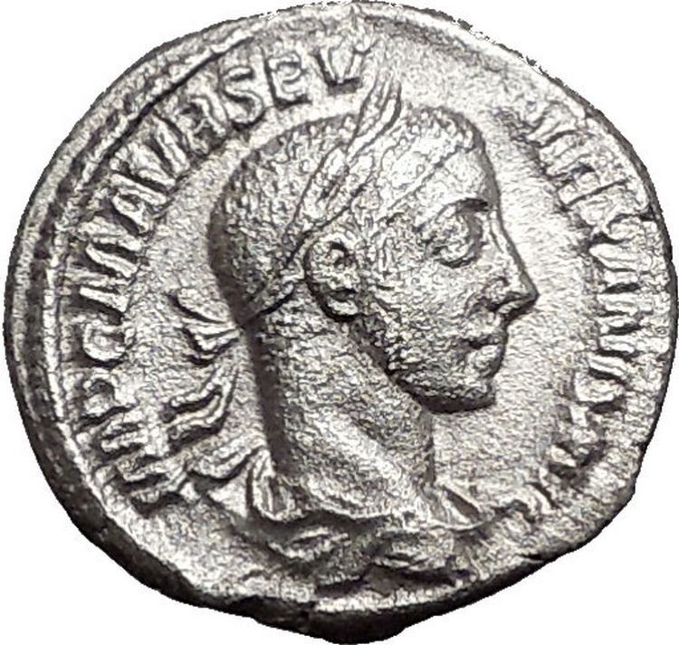 SEVERUS ALEXANDER 226AD Silver Ancient Roman Coin ANNONA Wealth i55709