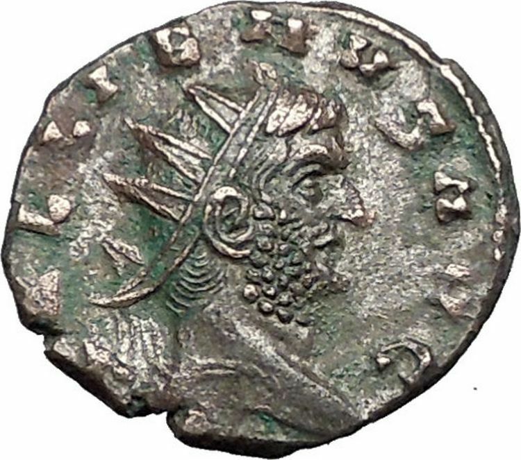 GALLIENUS 254AD Authentic Rare Ancient Roman Coin Providentia Magic wand i55885