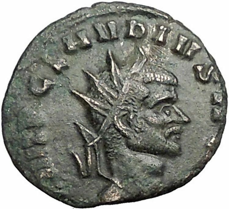 Claudius II Gothicus 268AD Ancient Roman Coin Fides Trust with Vexillum i55906