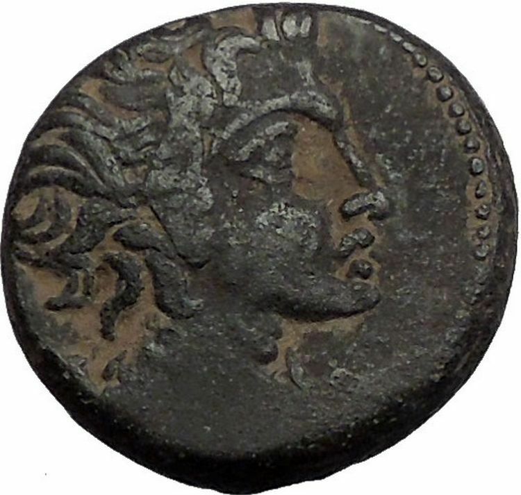 PELLA Macedonia Original 146BC Authentic Ancient Greek Coin PAN & ATHENA i56284