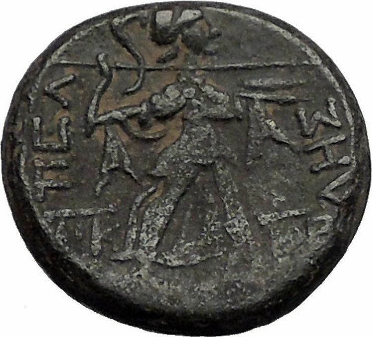 PELLA Macedonia Original 146BC Authentic Ancient Greek Coin PAN & ATHENA i56284