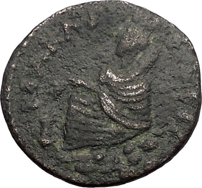 ELEGABALUS 218AD Edessa Mesopotamia Tyche River-God Orontes Roman Coin i56368