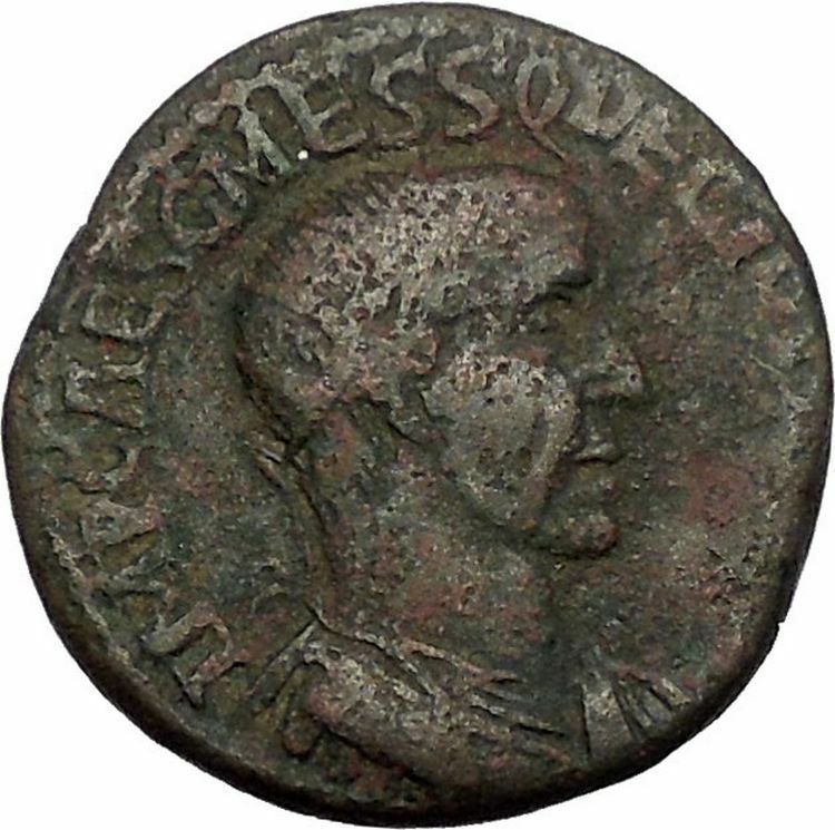 TRAJAN DECIUS 249AD Antioch Pisidia LEGIONARY Standard Eagle Roman Coin i56587