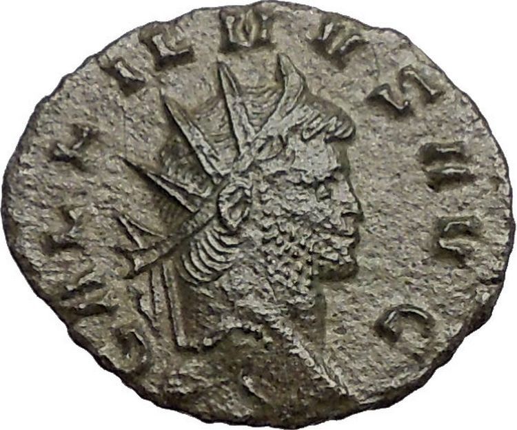 Gallienus Valerian I son 265AD Authentic Rare Ancient Roman Coin Mars i57411