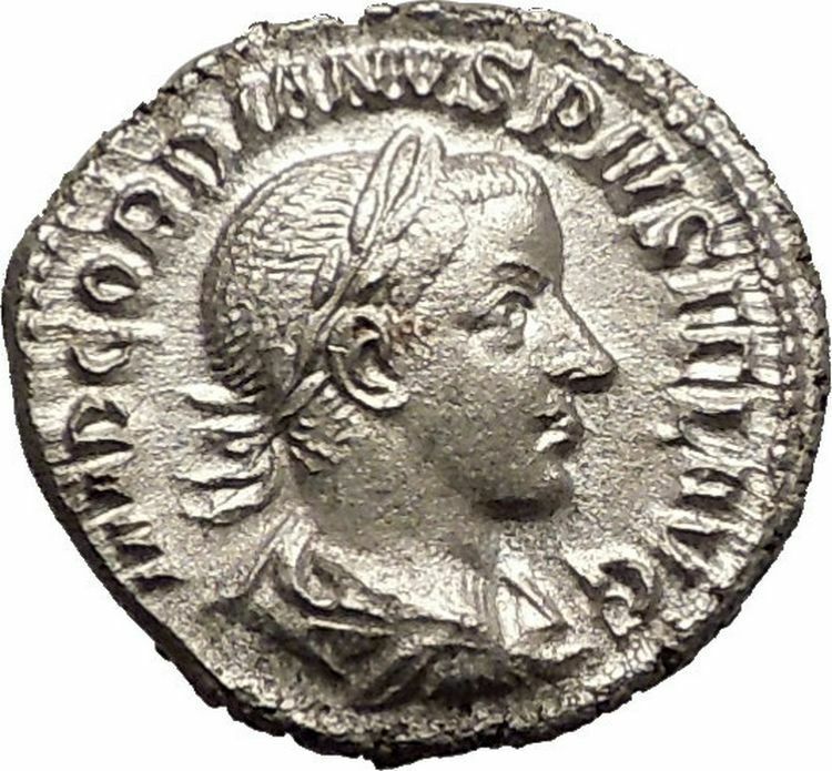 GORDIAN III 240AD Silver Denarius Ancient Roman Coin DIANA HOPE Symbol i57335