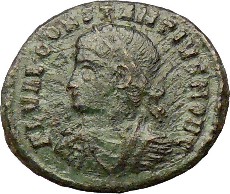 CONSTANTIUS II Constantine the Great son Ancient Roman Coin Camp Gate i29251