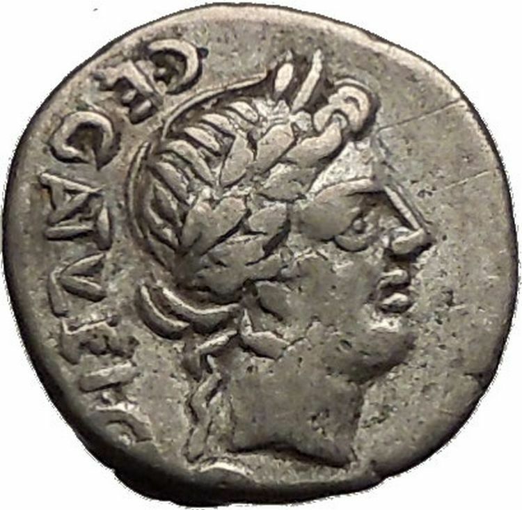 Roman Republic 97BC Quinarius Apollo Victory Trophy Ancient Silver Coin i57351