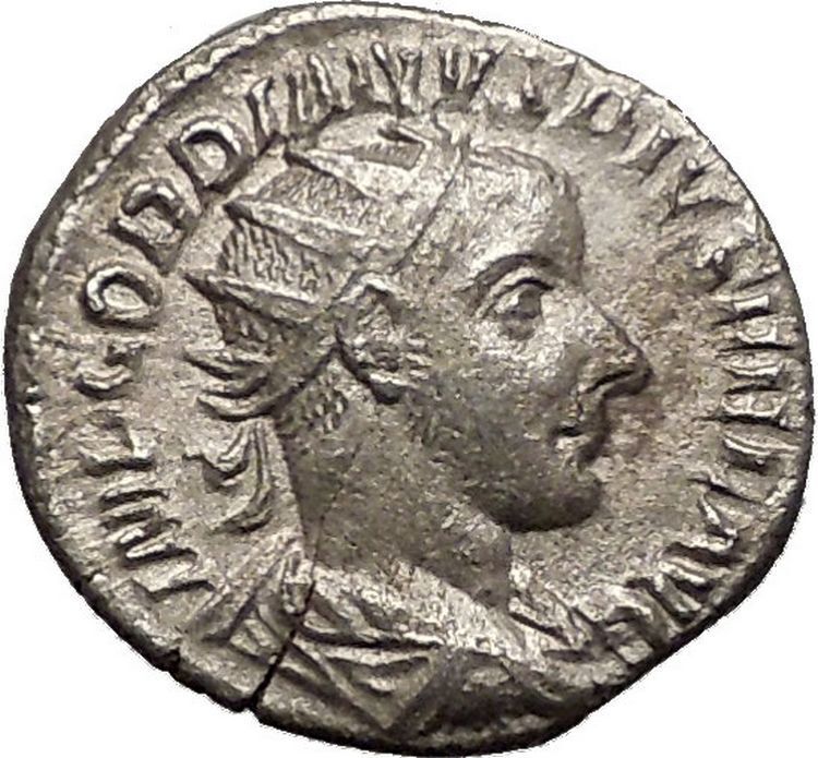 GORDIAN III 241AD Ancient Silver Roman Coin Hero "Farnese" Hercules i57495