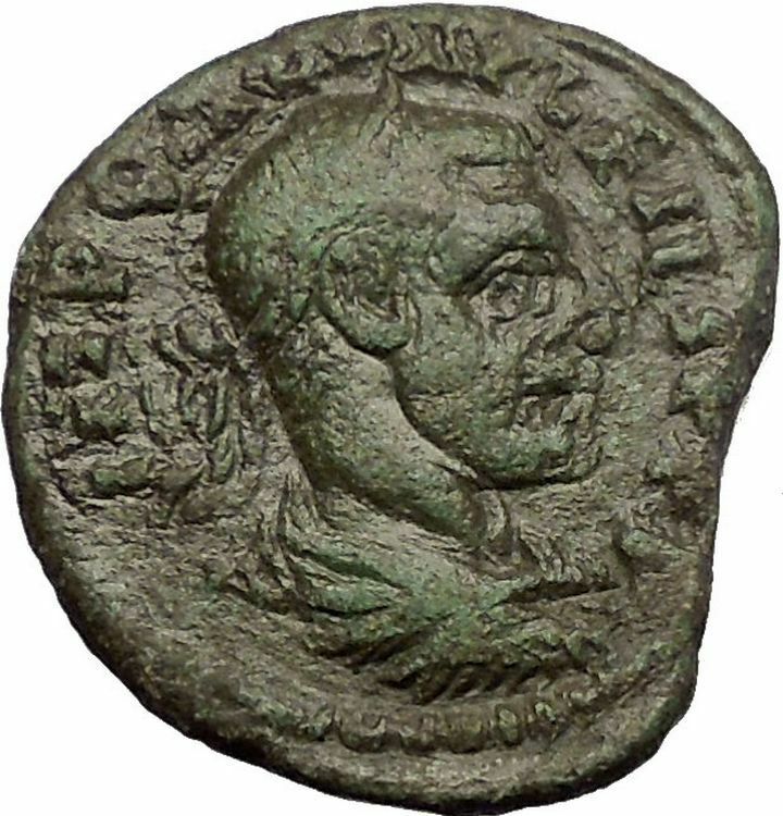 PHILIP I the ARAB 244AD Pella Macedonia Authentic Ancient Roman Coin RARE i57579