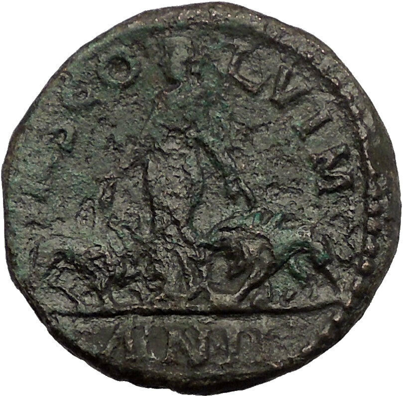 GORDIAN III Viminacium 240AD Bull Lion Legion RARE Ancient Roman Coin i57583