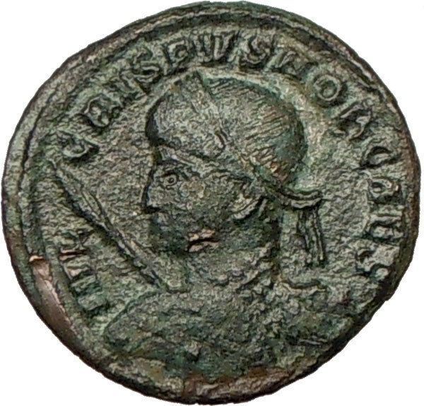 CRISPUS Constantine the Great son Ancient Roiman Coin Vexillum flag i18223