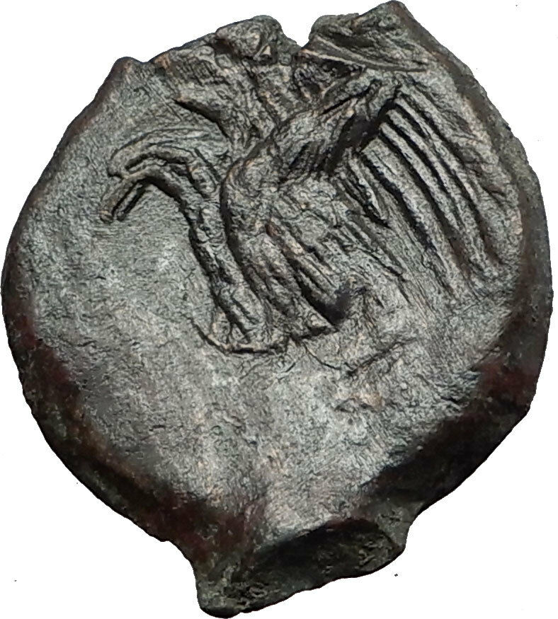 AKRAGAS in SICILY 287BC Ancient Greek Coin Phintias RARE R3 Zeus Eagles i58763