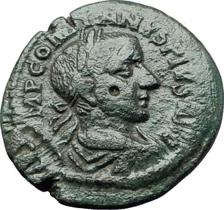 GORDIAN III 238AD Deultum Thrace ATHENA Authentic Ancient Roman Coin i58091