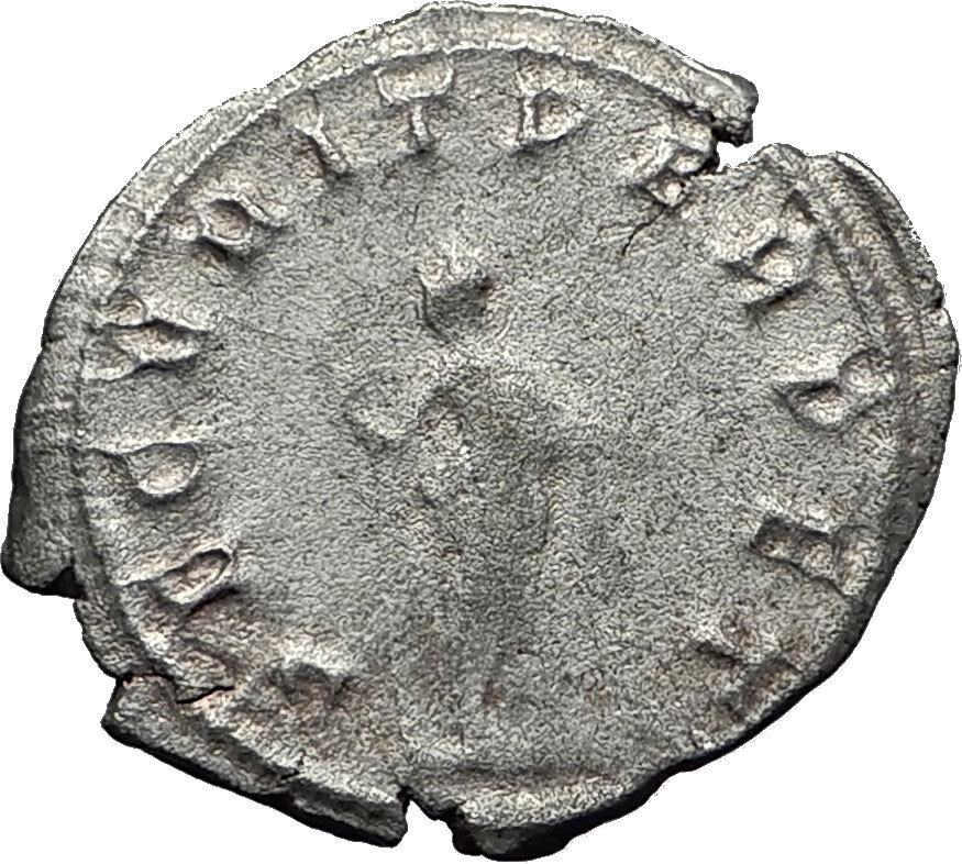 VALERIAN I 258AD Mediolanum Securitas Authentic Ancient Silver Roman Coin i58531