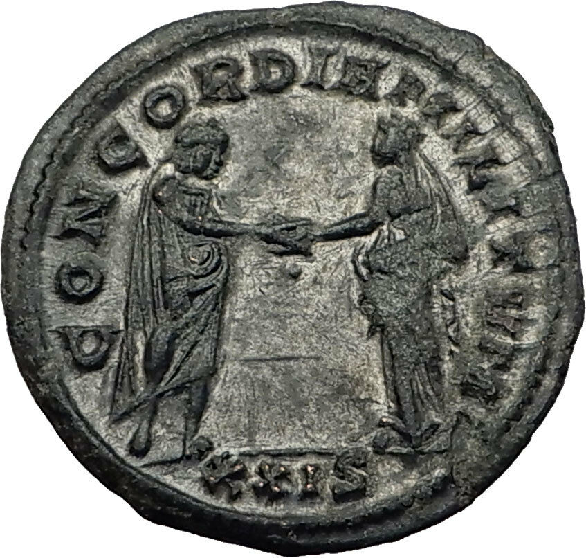 AURELIAN 274AD Rome Authentic Genuine Ancient Roman Coin Marital harmony i59021