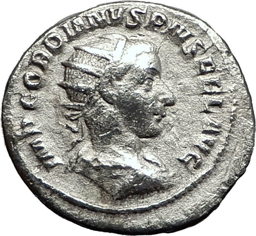 GORDIAN III 239AD Authentic Genuine Ancient Silver Roman Coin Equality i59042