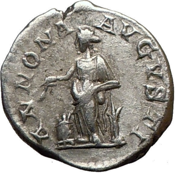 ELAGABALUS Bisexual Emperor 219AD Ancient Silver Roman Coin ANNONA i21265