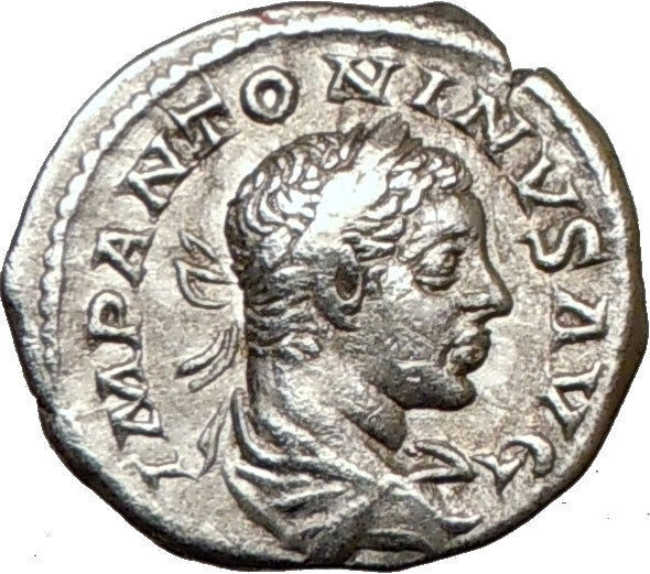 ELAGABALUS Bisexual Emperor 219AD Ancient Silver Roman Coin ANNONA i21265