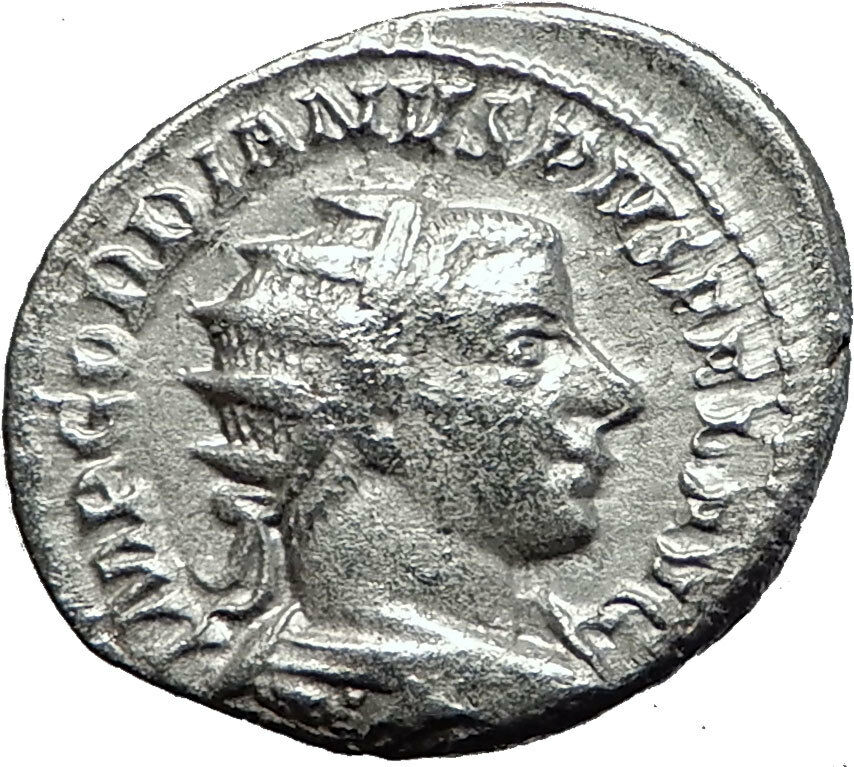 Gordian III 243AD Silver Authentic Genuine Ancient Roman Coin SOL SUN i59034