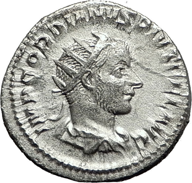 GORDIAN III 244AD Silver Authentic Genuine Ancient Roman Coin Security i59073