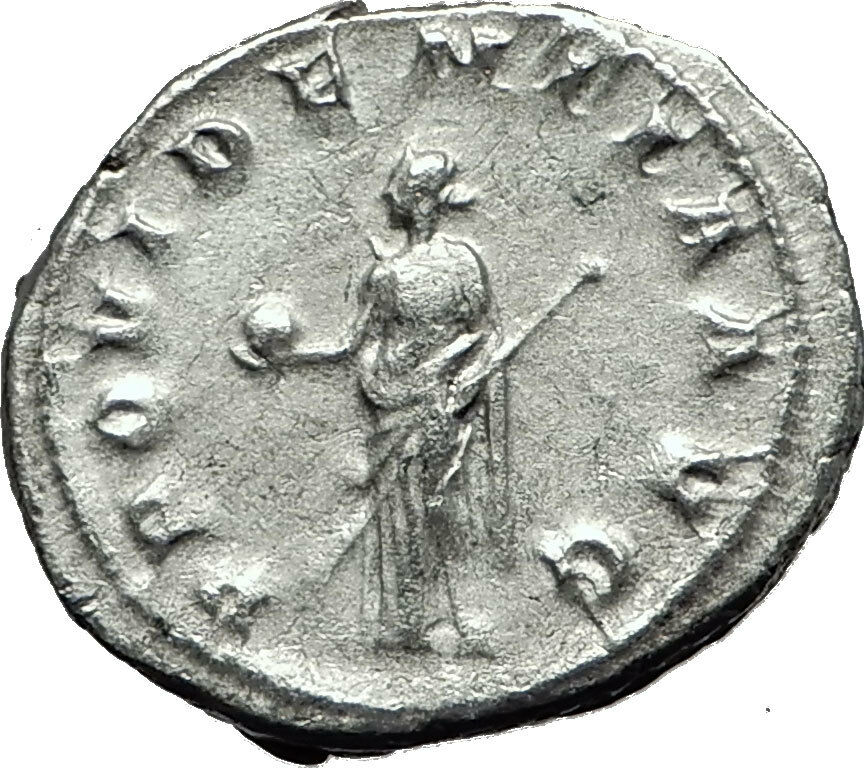 GORDIAN III 238AD Genuine Original Ancient Silver Roman Coin Providentia i59128