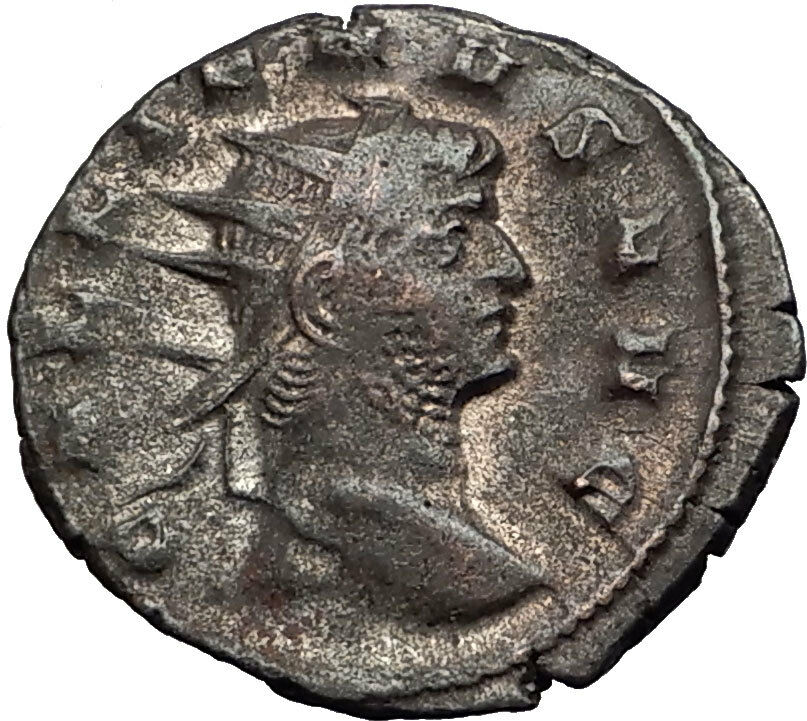 Gallienus Valerian I son 260AD Authentic Ancient Roman Coin PIETAS i58975