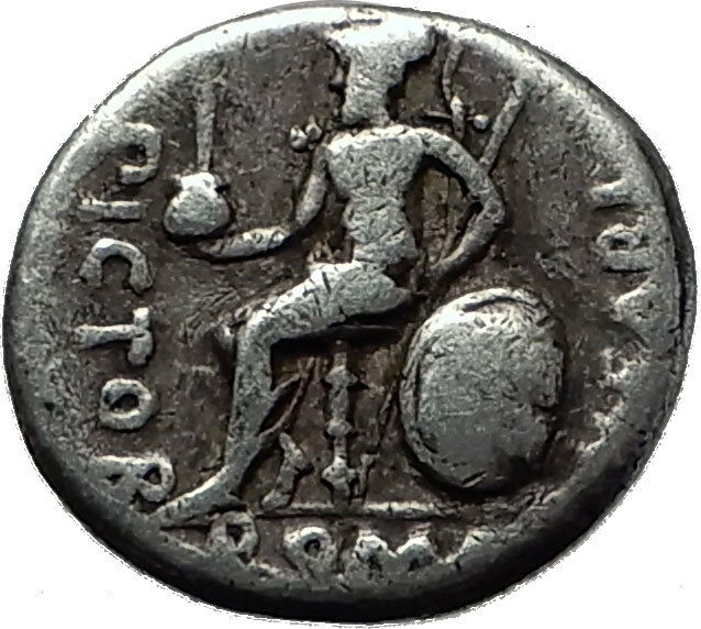 Roman Republic 126BC FLAMEN QUIRINALIS Soldier Priest Ancient Silver Coin i59222