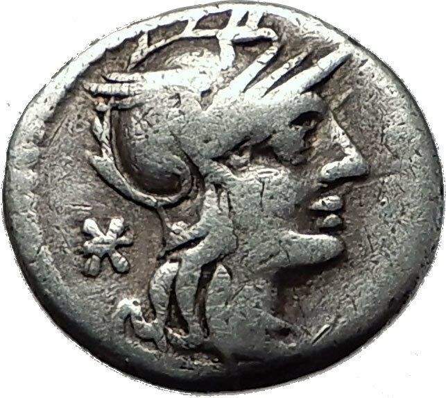 Roman Republic 126BC FLAMEN QUIRINALIS Soldier Priest Ancient Silver Coin i59222